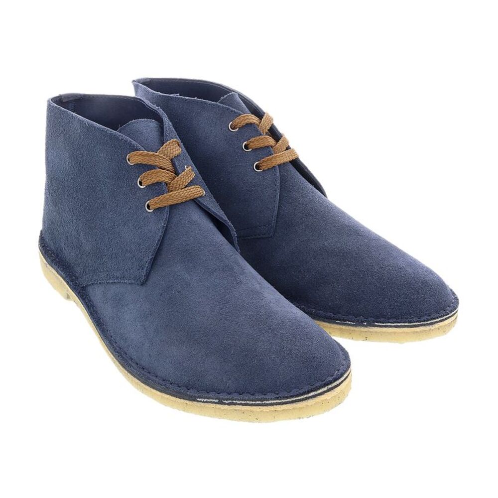 DANIELA FARGION Navy Suede Leather Derby Shoes-